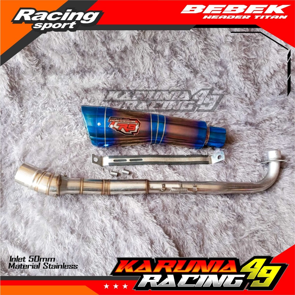 KNALPOT RACING R9 H2 JUPITER SUPRA VEGA REVO R BLADE KARISMA ASTREA SHOGUN SMASH LEGENDA FORCE  WIN1