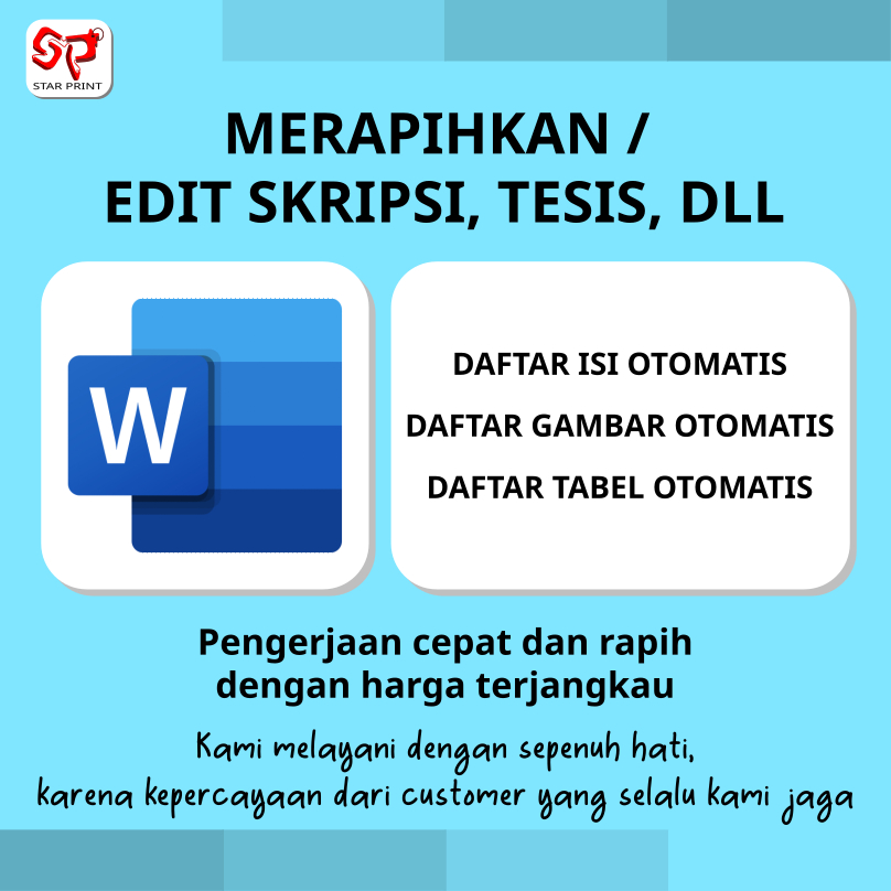 Edit Skripsi dan Pembuatan Daftar Isi Otomatis