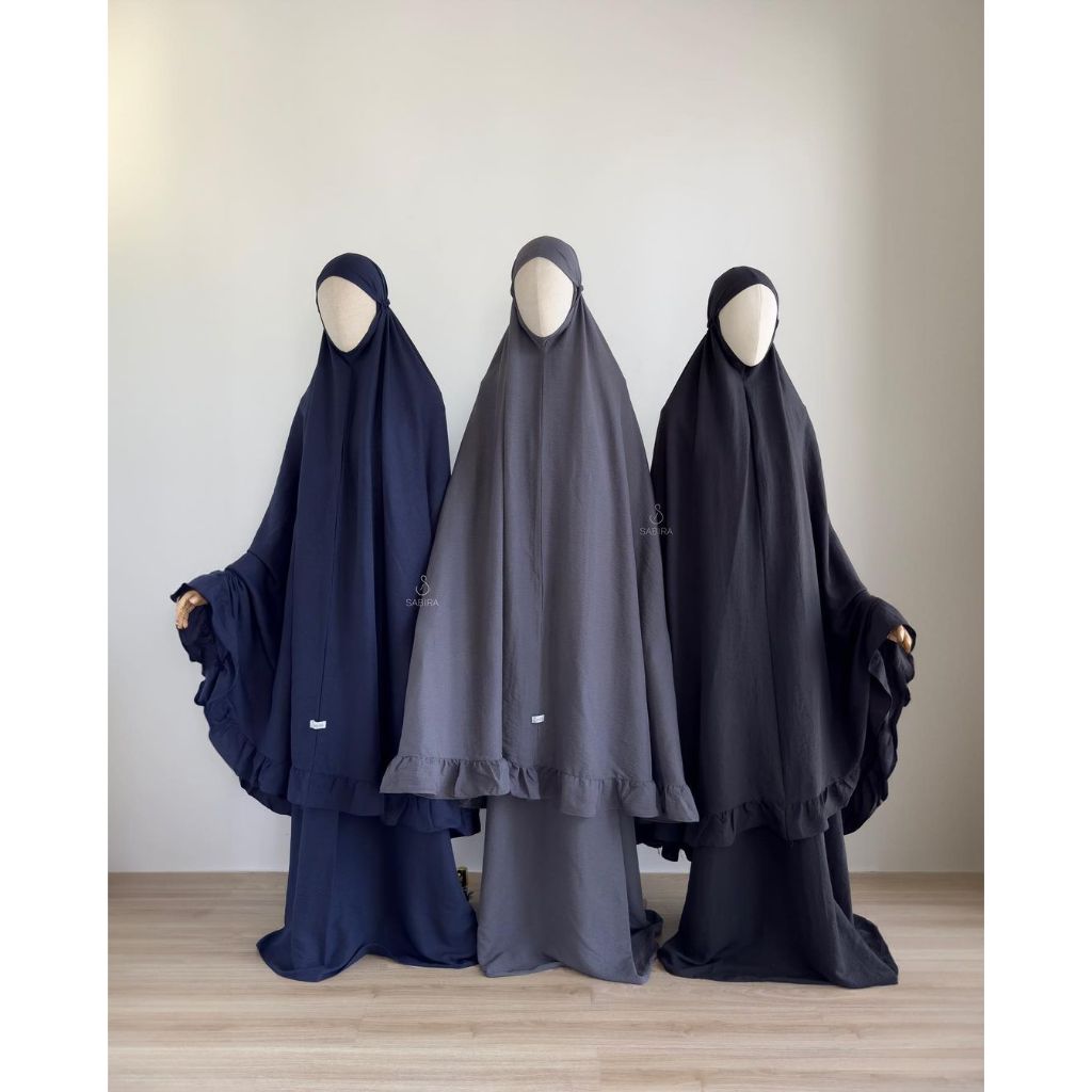 Mukena Premium Dewasa Luna Prayer Set Mewah Warna Polos Rukuh Penutup Dagu Mukena Travel Travelling 