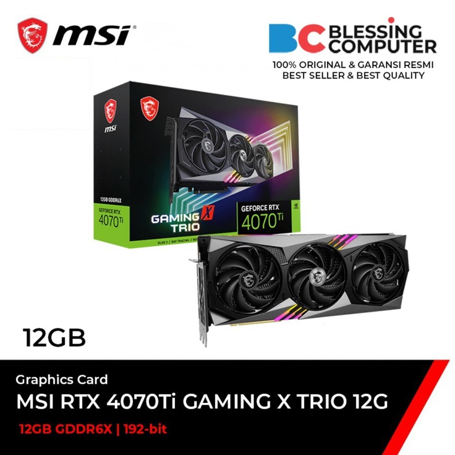 VGA MSI RTX 4070Ti GAMING X TRIO 12G / VGA RTX4070ti