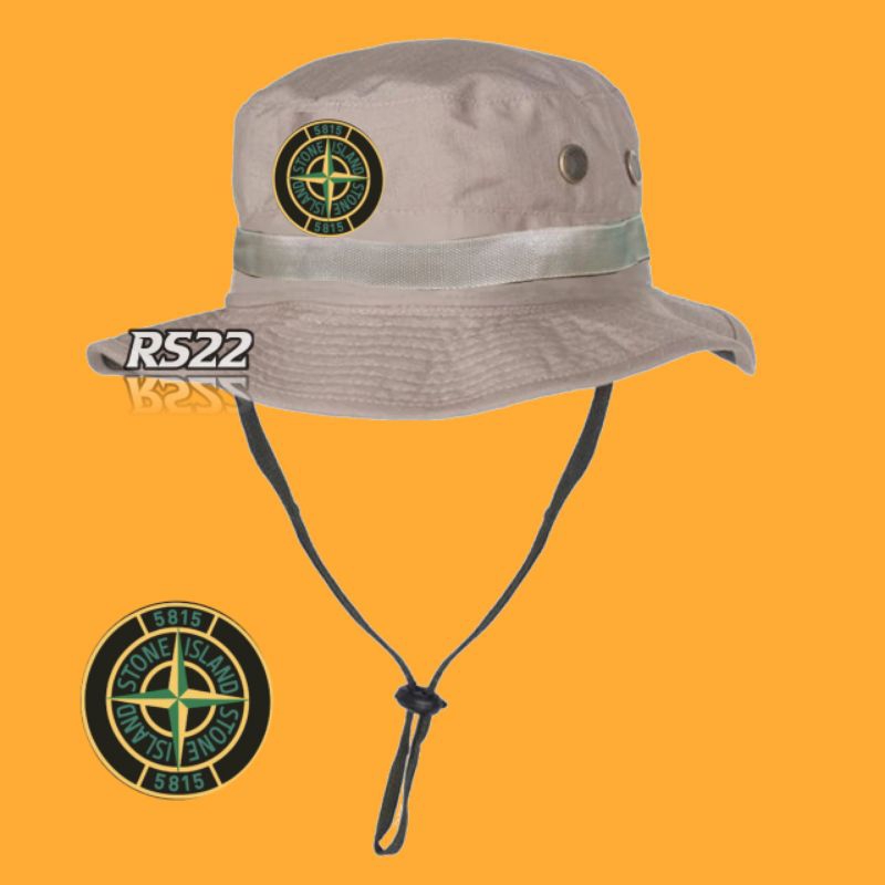 Topi Rimba STONE ISLAND/Topi Gunung Outdoor Adventure Camping/Hiking Hat Casual Pria Wanita