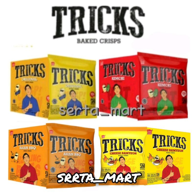 

Tricks Baked Potato Crisps 4 x 15gr - Keripik Kentang Original / Kimchi / Cheese Ramyeon