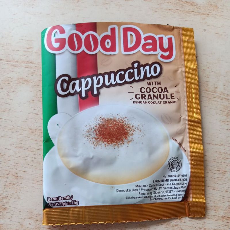 

Bungkus kosong CAPPUCINO GOOD. ready ribuan lembar.. BERSIH.