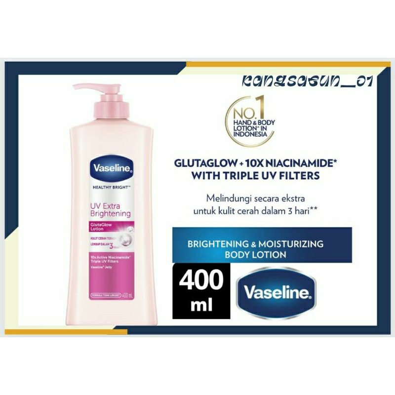 Vaseline Extra Brightening 400ml /Vaseline 400ml