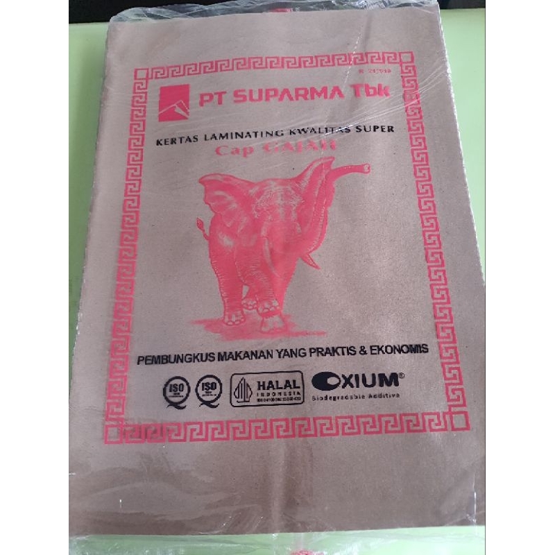 kertas nasi gajah pink-kertas pembungkus nasi