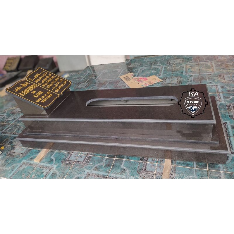 KIJING MAKAM 2 TRAP (60x160) MODEL BUKU BATU GRANIT ANDESIT ASLI/KIJING MAKAM MARMER/KIJING GRANIT M