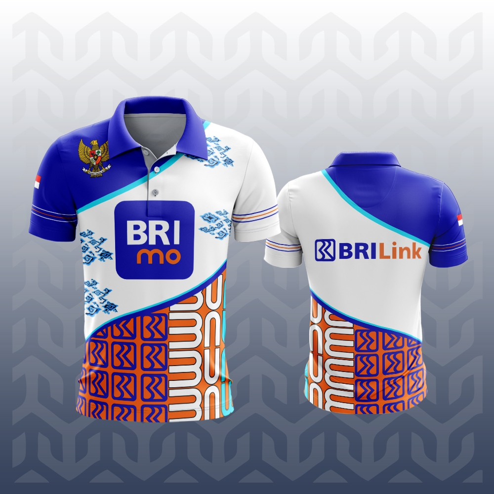 Baju Kaos olahraga BRI Link Pria / Kaos BRImo VS BRI Mobile Wanita / Kaos Jersey Batik Olahraga BRI 