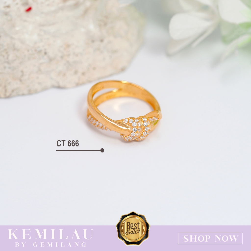 CINCIN EMAS KADAR 6K 8K CINCIN AKSESORIS FASHION KOREA MODEL BARU KODE CT 666 KEMILAU FASHION
