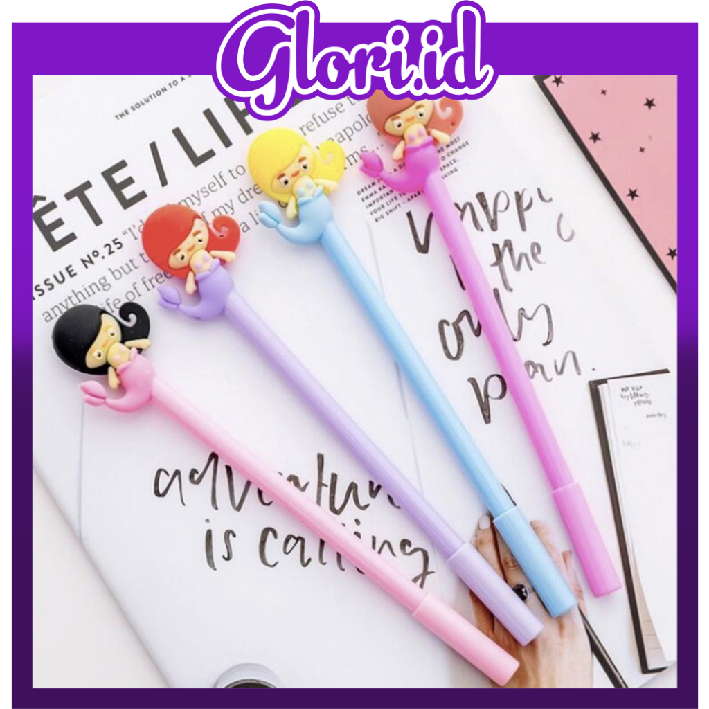 

GLORI.ID Pulpen Gel Tinta Warna Laser Mermaid Pulpen Mermaid S032