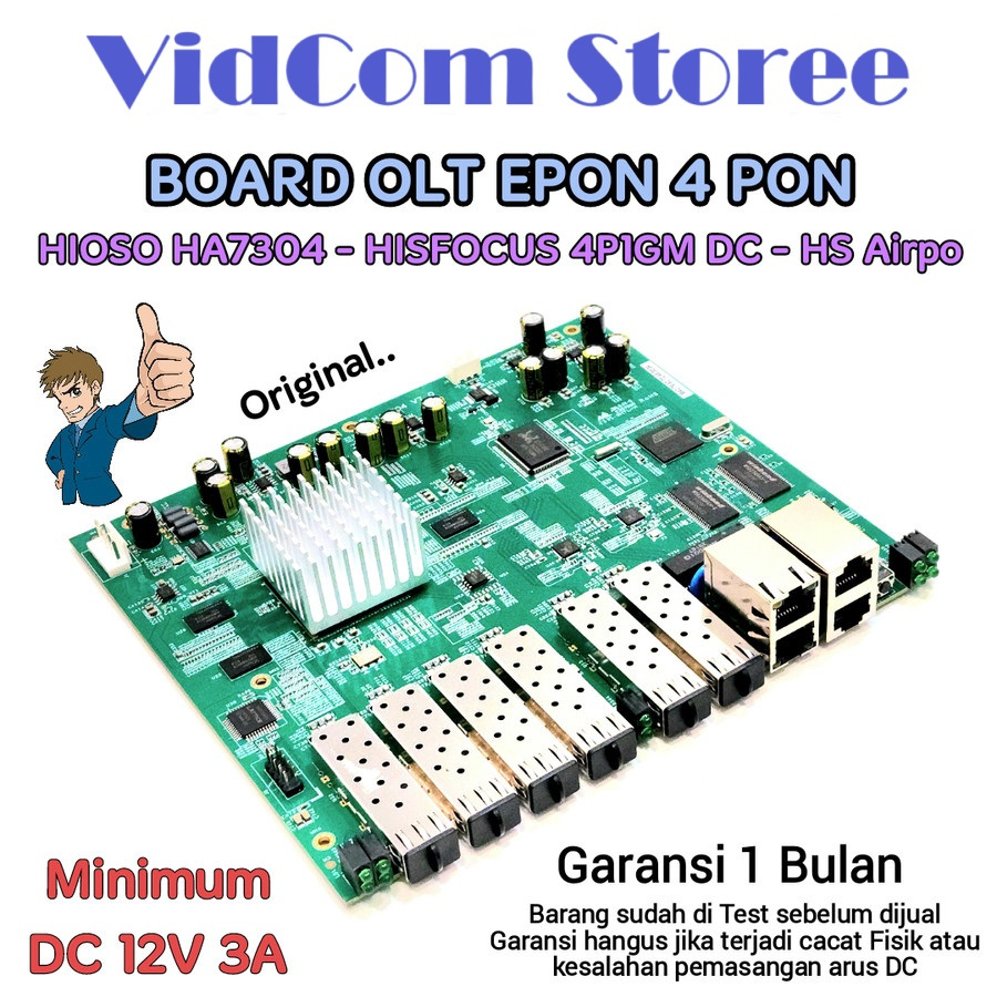 Board OLT Epon 4 PON [ HIOSO HA7304 - HISFOCUS 4P1GM DC - HS Airpo 4P ]