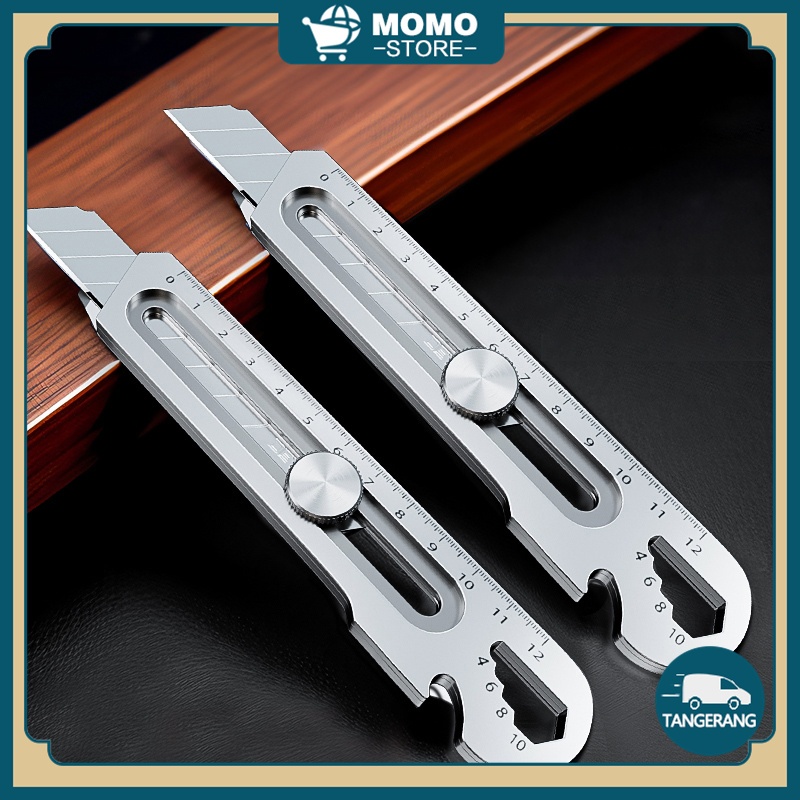 

18mm Pisau Cutter Besar Stainless Steel Pisau Cutter Bonus Pisau Kater 6 In 1 Utility Knife