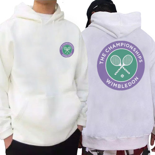 Jaket Hoodie 2022 Wimbledon Tennis World Champion Hoodie Ritsleting Bahan Cotton Fleece New Pullover