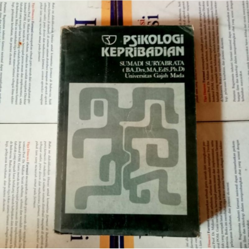 BUKU ORIGINAL PSIKOLOGI KEPRIBADIAN Sumadi suryabrata
