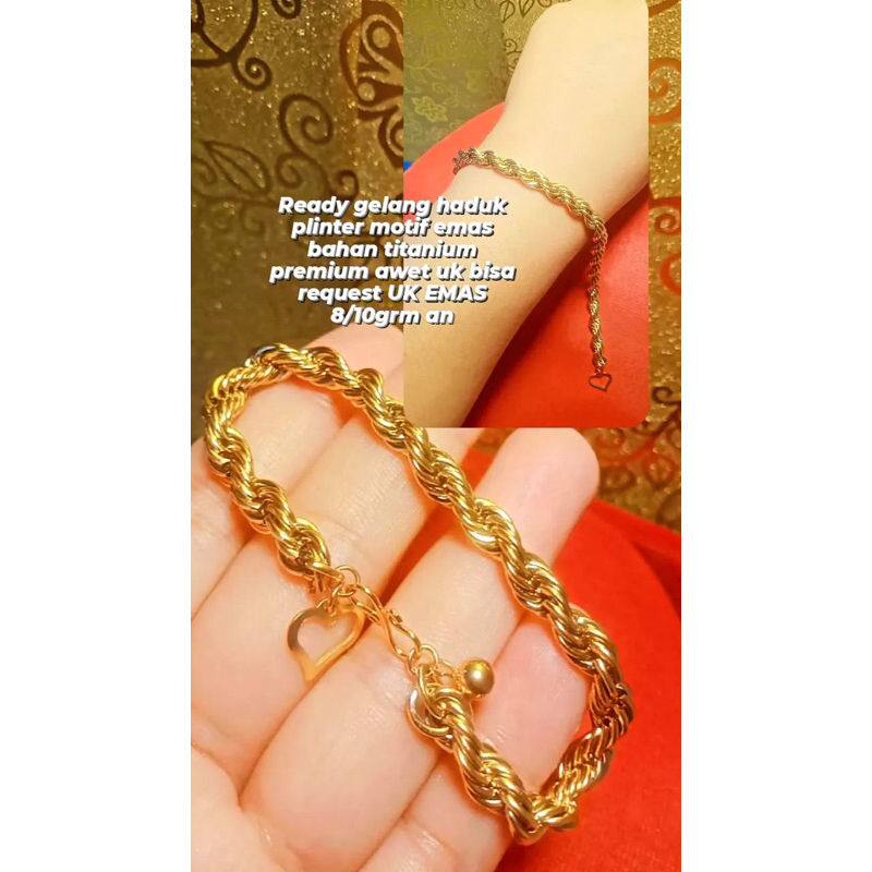 gelang haduk plenter motip emas 420