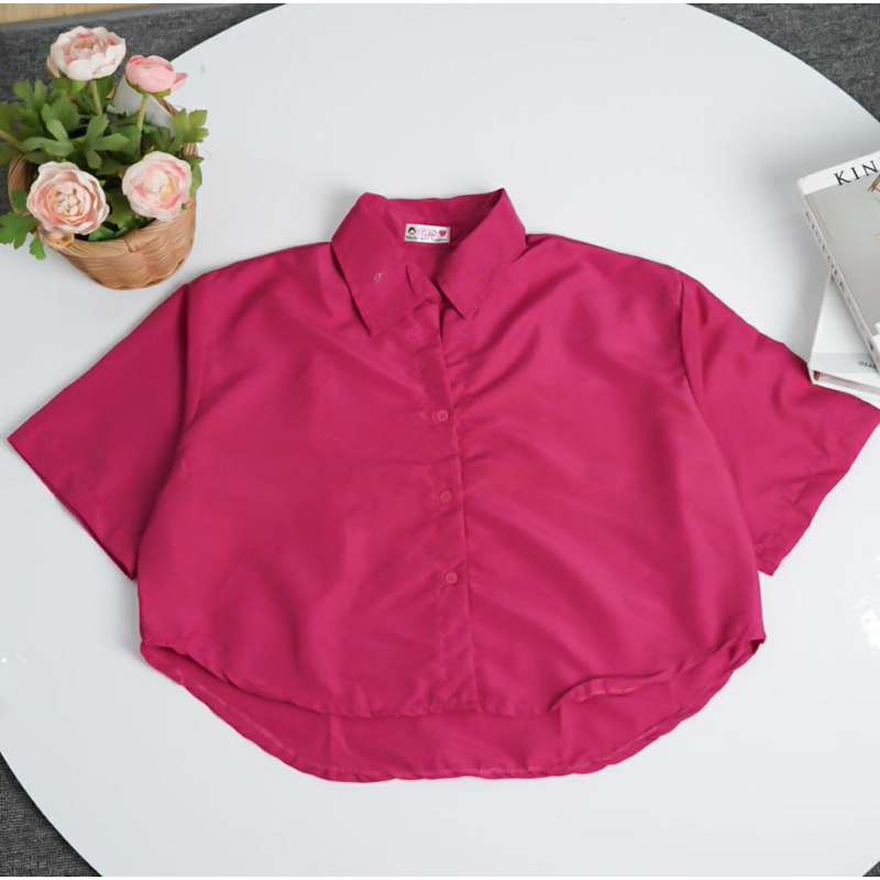 KEMEJA BOLERO CROP WANITA KOREAN STYLE OUTFIT