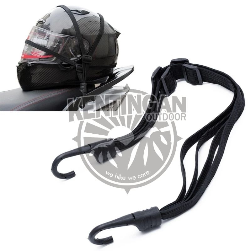 Tali Pengikat Helm Motor 2 hook 65cm - Tali helm motor - Tali bagasi motor