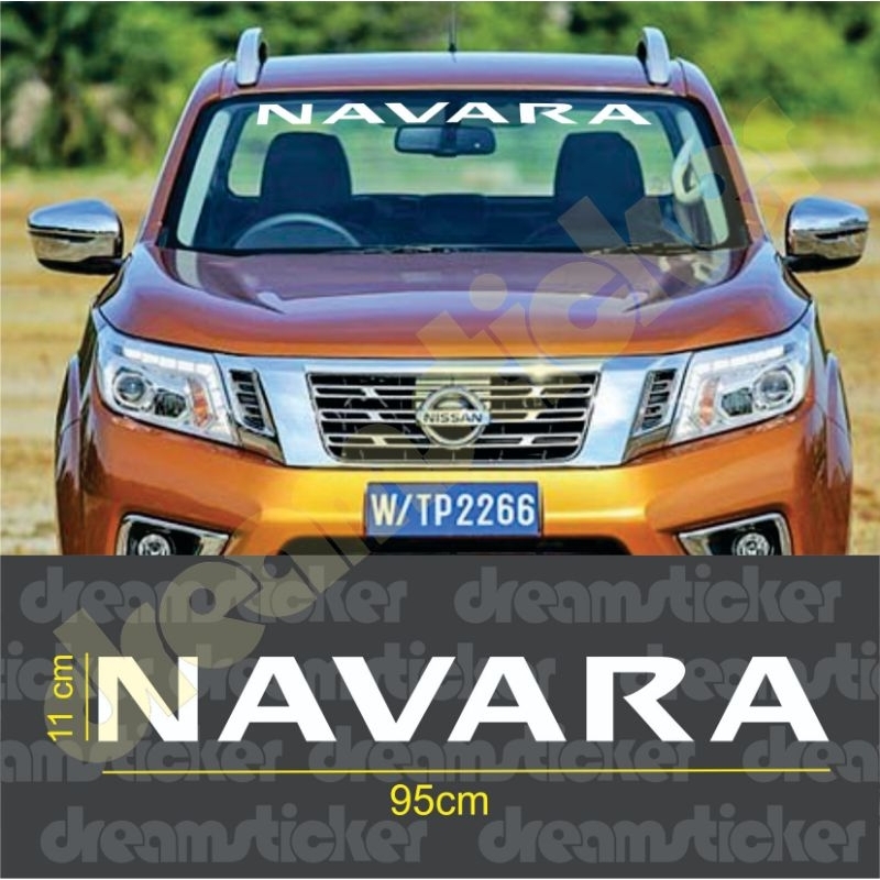 Cutting Sticker Kaca Depan Mobil Nissan Navara Windshield Stiker