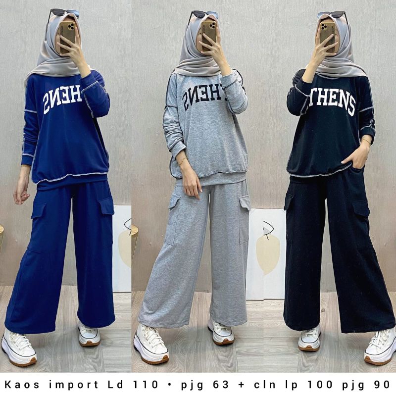 Athens Sporty Set baju olahraga wanita setelan olahraga wanita baju setelan olahraga wanita setelan 