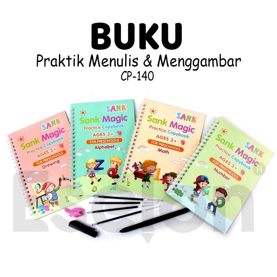 

Star 2.2 1set isi 4 Buku Ajaib Belajar Menulis / Sank Magic Practice Copybook