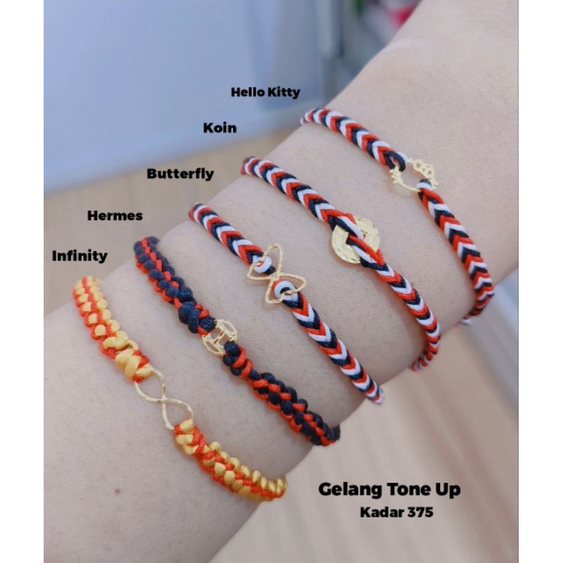 GELANG EMAS VARIASI TALI KADAR 375 <8K>