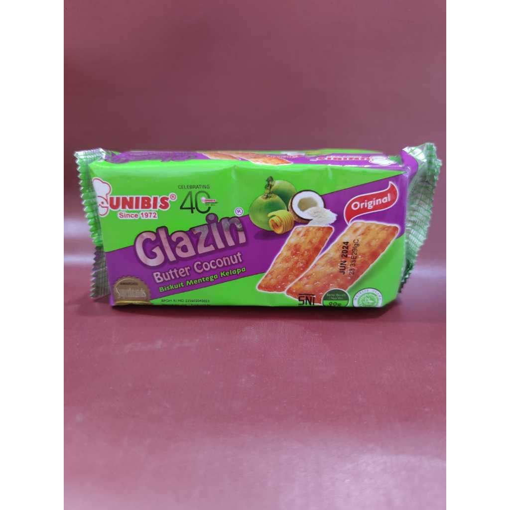 

Unibis Glazin Butter Coconut 90G - Biskuit Roti Kering Glazin