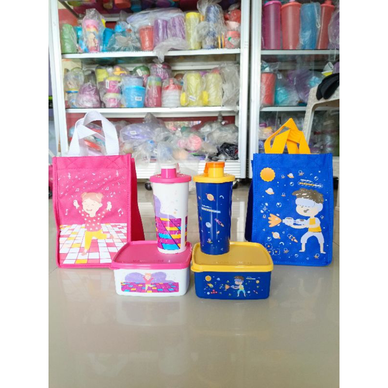 paket anak sehat lunch box set tupperware per set