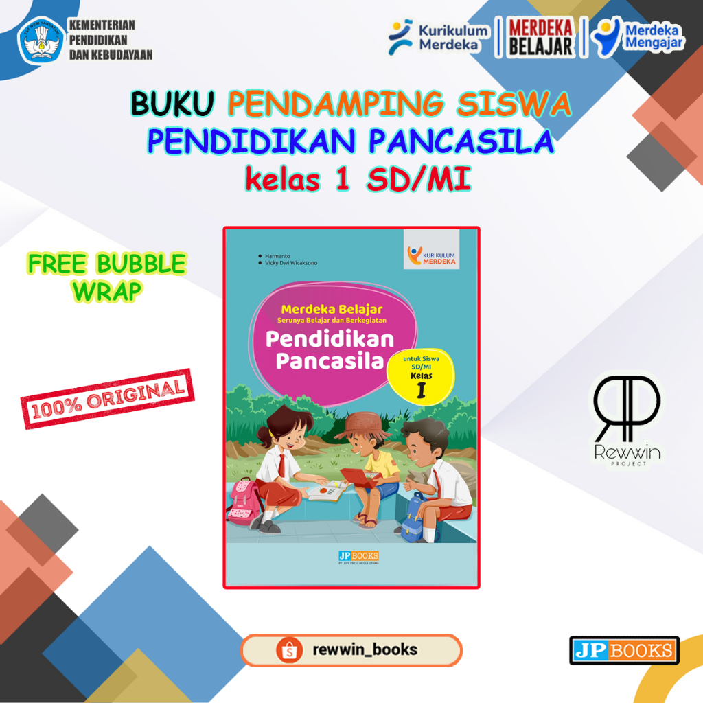 Buku PPKN SD Kelas 1 Kurikulum Merdeka - Merdeka Belajar JP Books