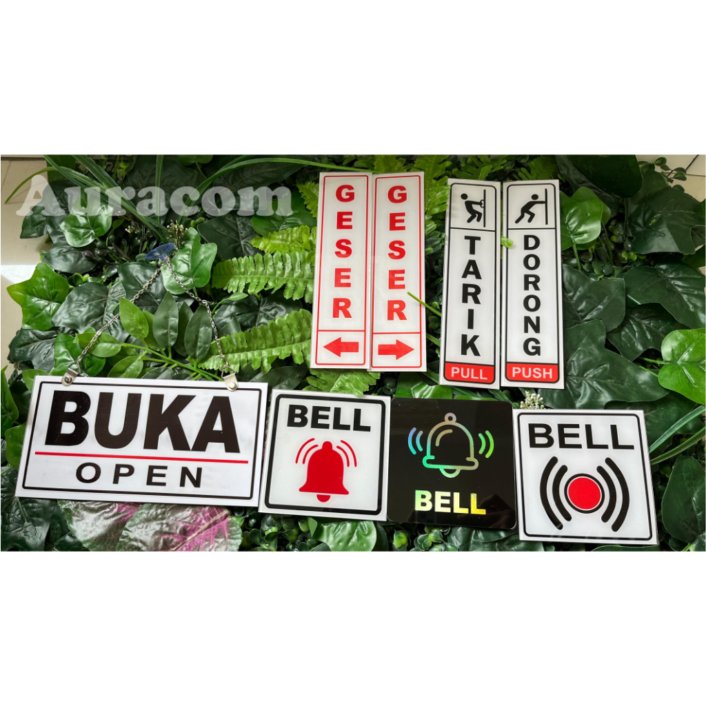 

AKRILIK OPEN CLOSED SIGN BOARD AKRILIK MURAH BERKUALITAS_AKRILIK SIGN BUKA(OPEN)& TUTUP (CLOSED)_HARGA KHUSUS SPESIAL FLASH SALE & LIVE (DISKON 50%)_AKRILIK OPEN CLOSED_ TANDA BELL_ TOMBOL BELL_ GESER KANAN_ GESER KIRI_ TARIK_ DORONG UKURAN STANDARD