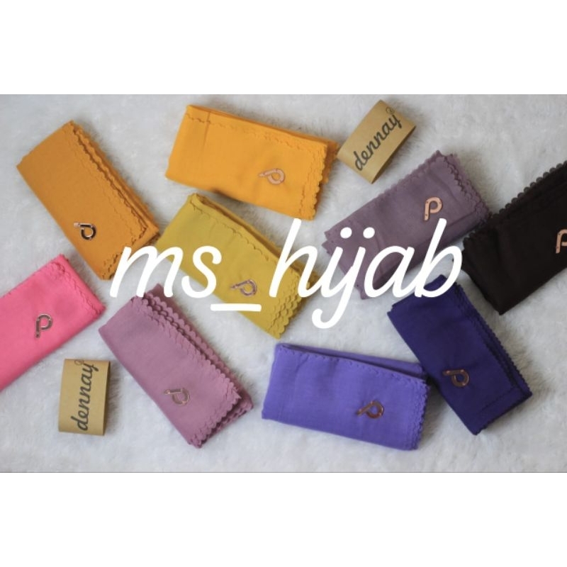 HIJAB DEENAY POLOS LASER CUTTING LOGO (D) TERBARU TERMURAH KERUDUNG DEENAY PREMIUM COD