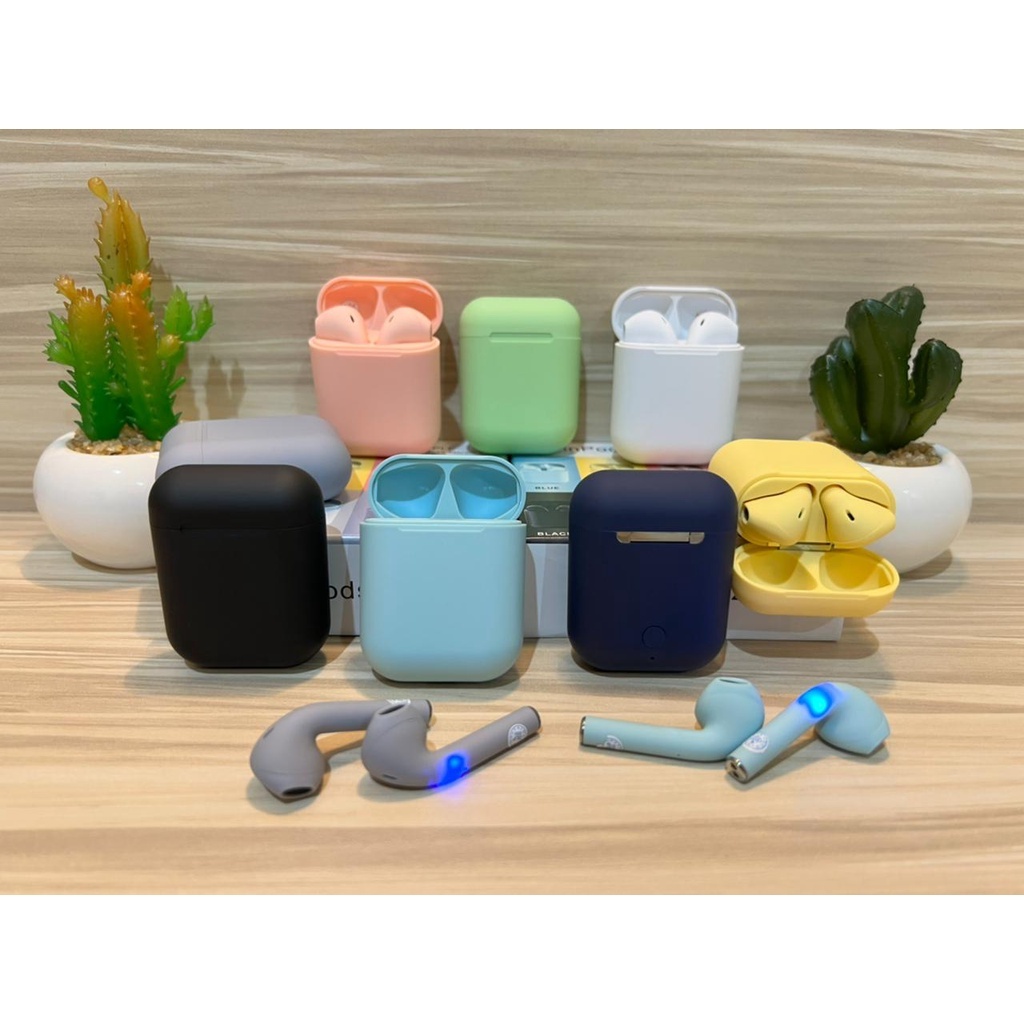 HEADSET TWS INPODS WIRELESS i12 MACCARON EARPHONE BLUETOTH