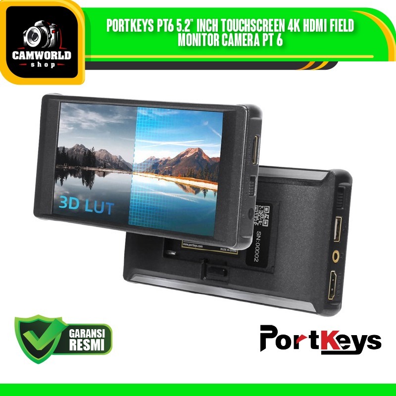 Portkeys PT6 5.2" Inch Touchscreen 4K HDMI Field Monitor Camera PT 6