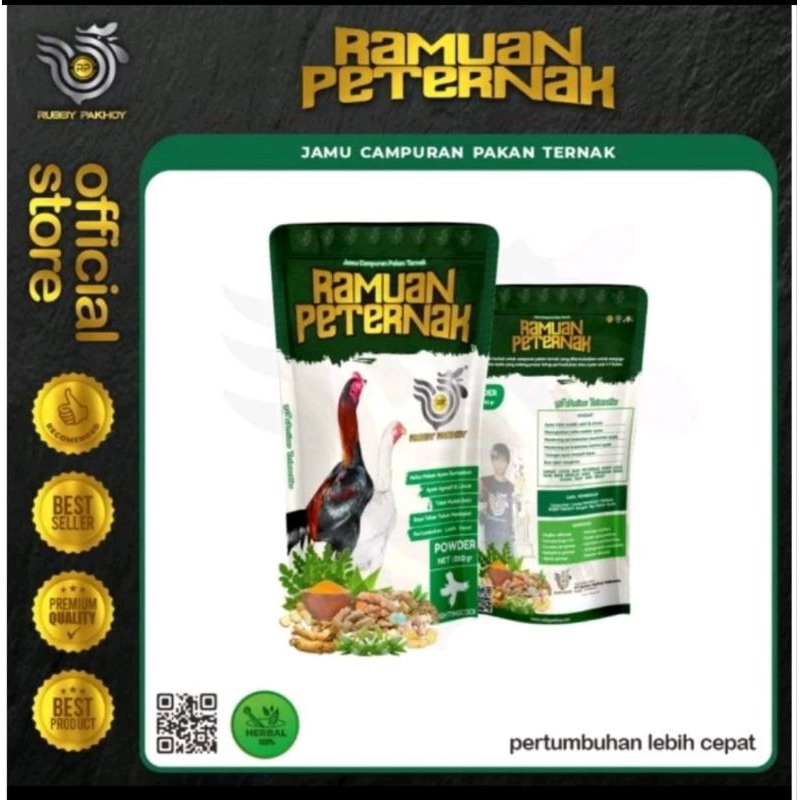 RAMUAN PETERNAK RUBBY PAKHOY JAMU CAMPURAN PAKAN AYAM TERNAK POWDER