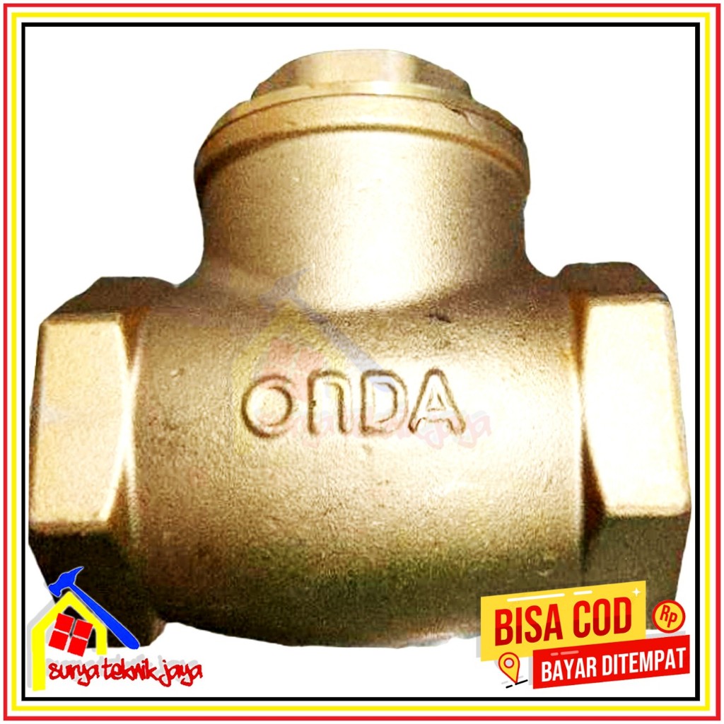 [cuci gudang] ONDA Check Valve Kuningan 1/2" Klep Tabok