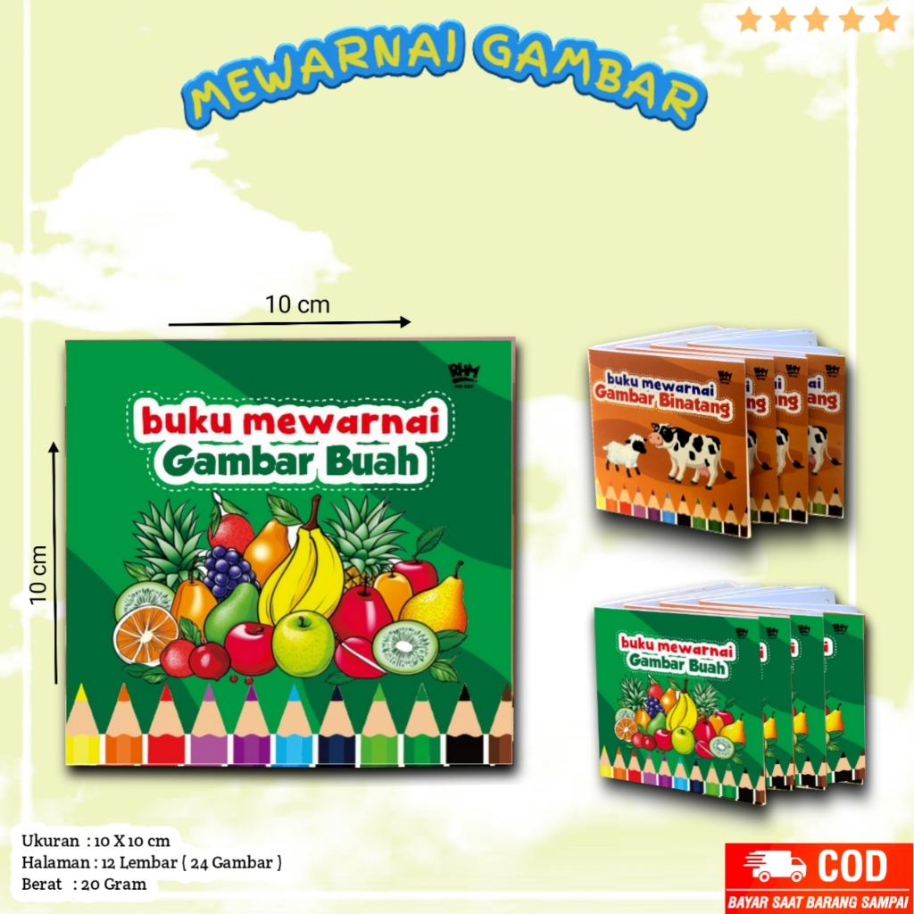 

Mini Book - Buku Mini Mewarnai / Mewarnai Anak / B C