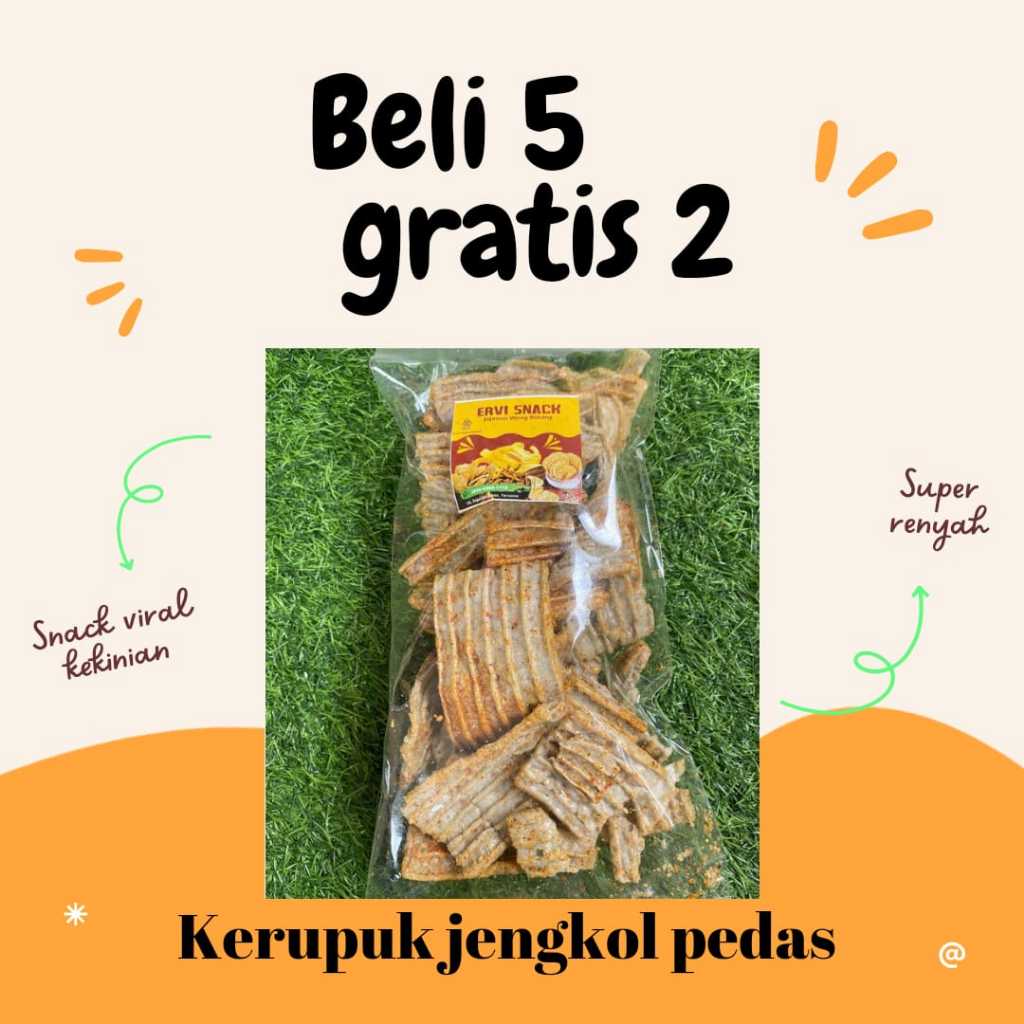 

Kerupuk jengkol pedas daun jeruk