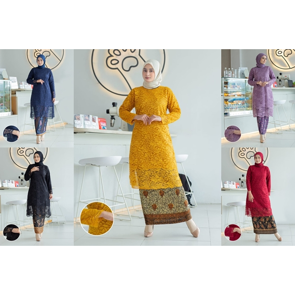 ATASAN KEBAYA TUNIK BROKAT /KEBAYA TUNIK BROKAT JUMBO /KEBAYA PERNIKAHAN HANYA ATASAN /KEBAYA TUNIK 
