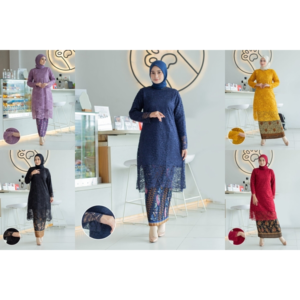 ATASAN KEBAYA TUNIK BROKAT /KEBAYA TUNIK BROKAT JUMBO /KEBAYA PERNIKAHAN HANYA ATASAN /KEBAYA TUNIK 