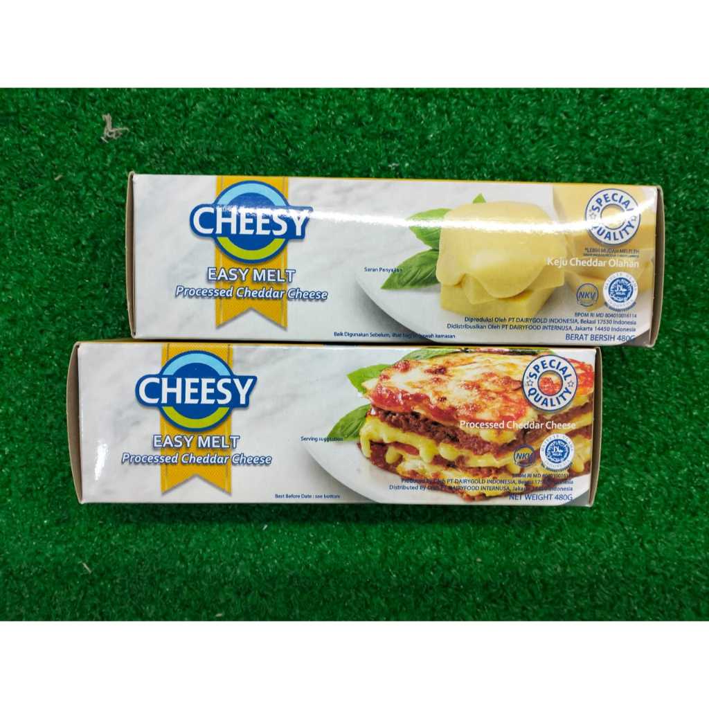 

Cheesy Easy Melt Processed Cheddar Cheese Keju Cheddar Olahan 480gr Lokal HALAL