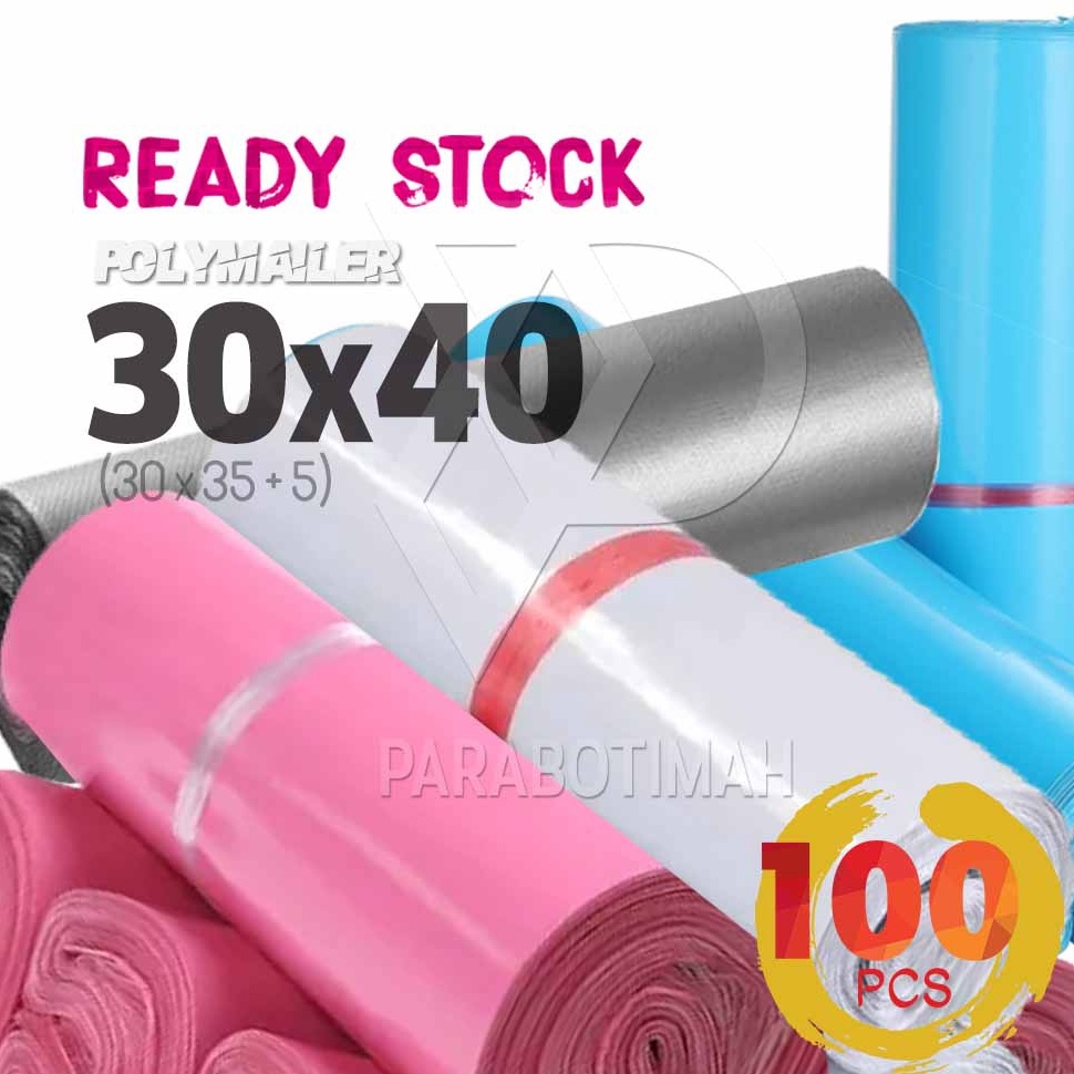

Terupdate.. Polymailer plastik packing EKONOMIS 30x40 isi +- 100 lbr murah ready stock Bandung VCW