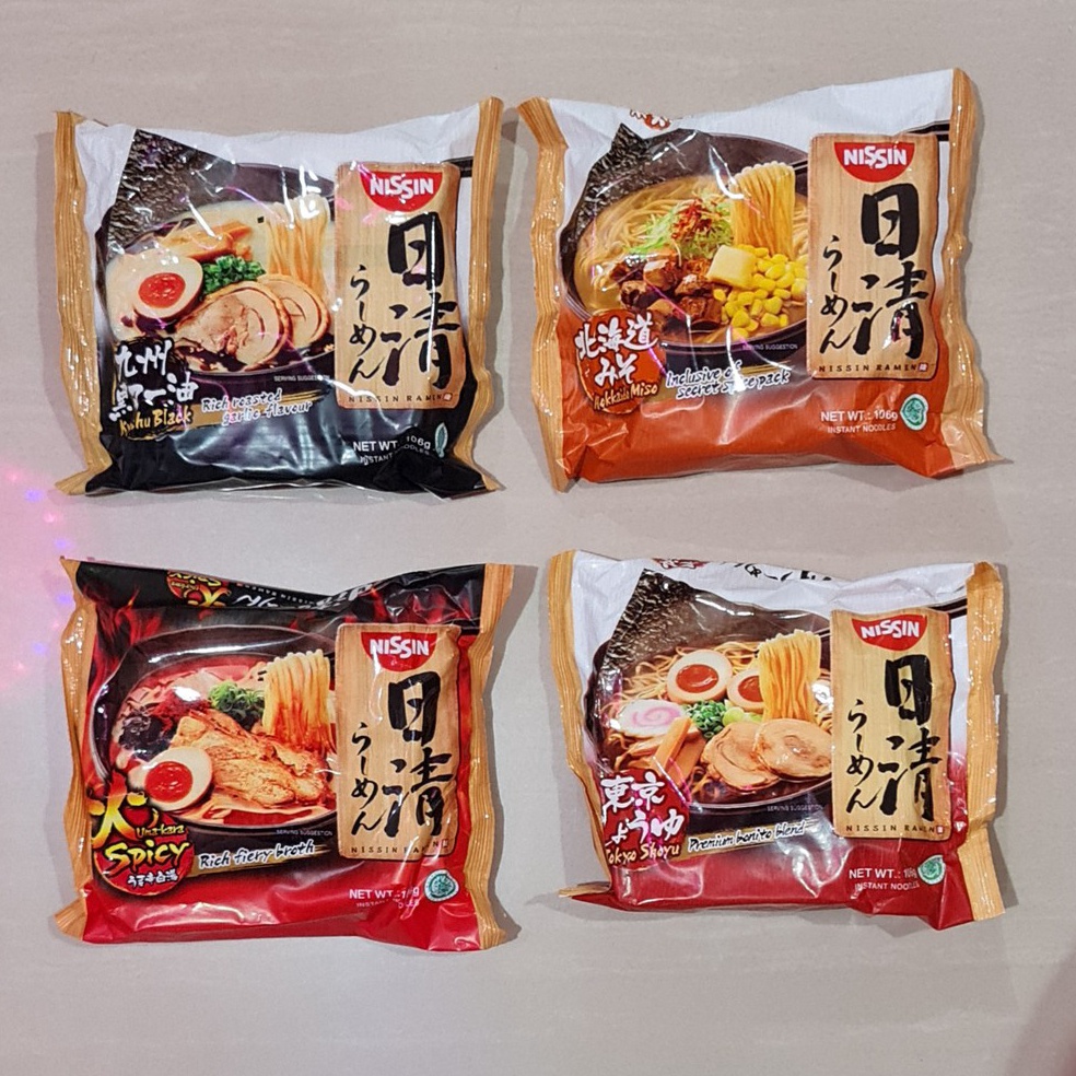 

『PENJUALAN CEPAT』⚡BEST SELLER⚡ NISSIN Ramen Hokkaido Miso / Tokyo Shoyu / Kyushu Black / Kyushu Red 106 Gram ( 1 Saset )