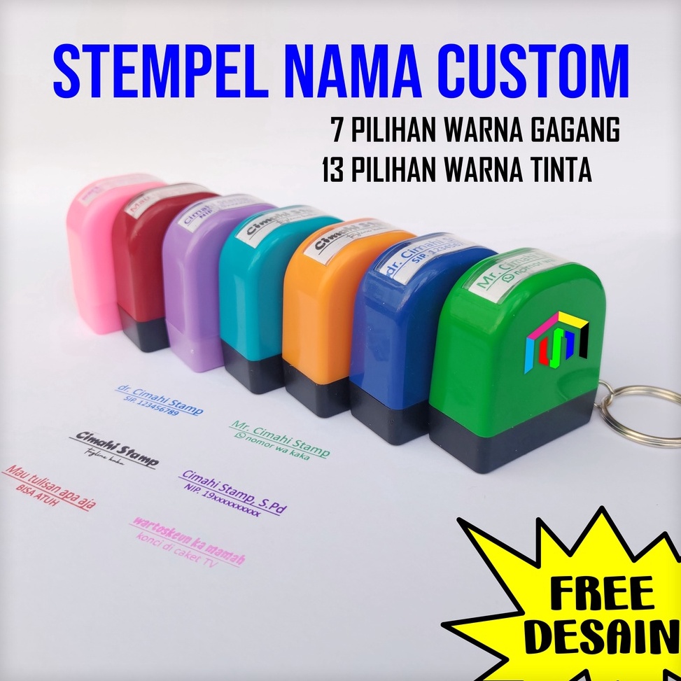 

Grosiran Murah STEMPEL NAMA DOKTER Gantungan Kunci 3x1 CM