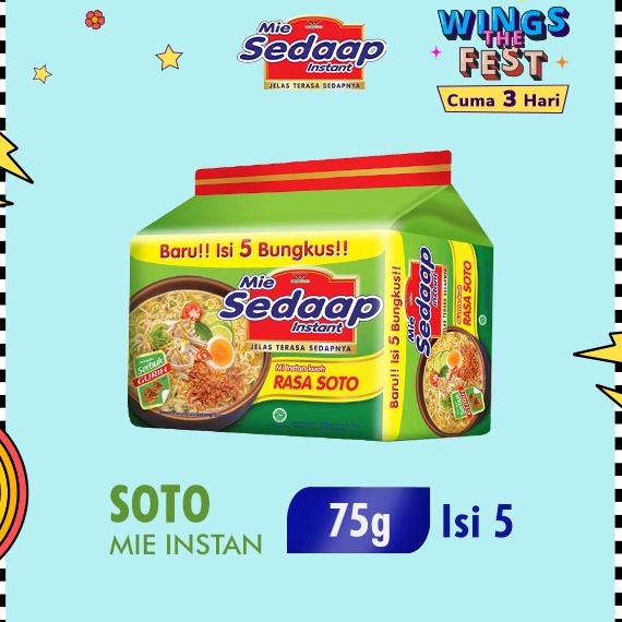 

One and Only Sedaap Mie Instan Soto Isi 5 Bag 75 gr