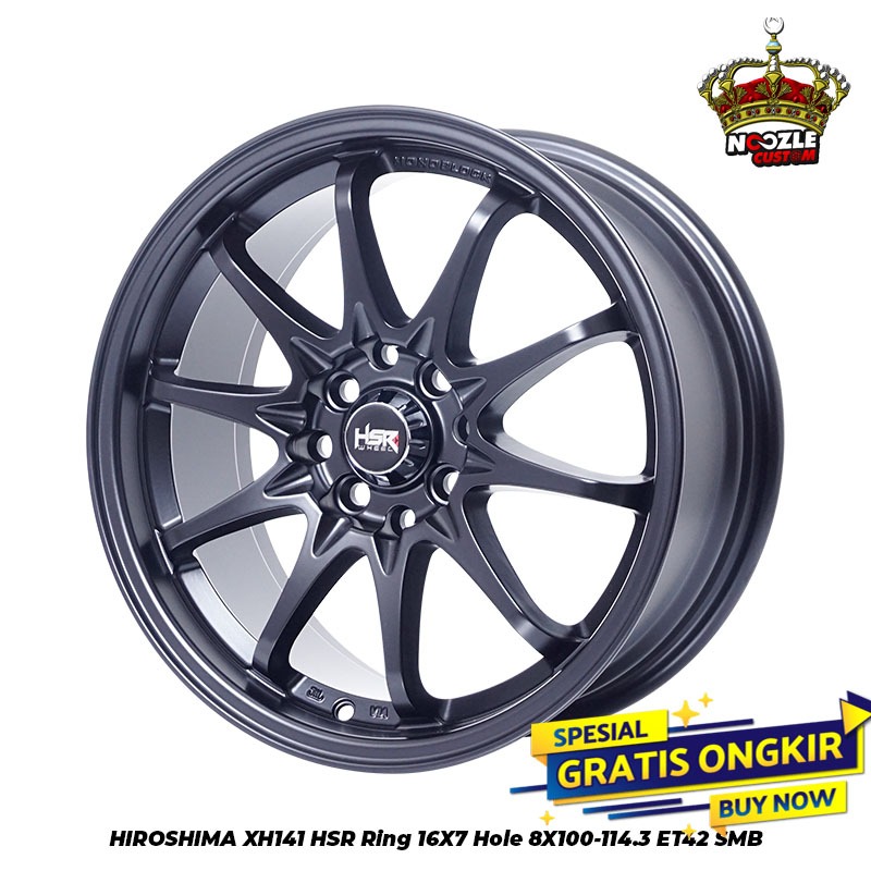 VELG RACING R16 TYPE HSR HIROSHIMA LEBAR 7 RATA PELEK MOBIL BRIO CALYA R16