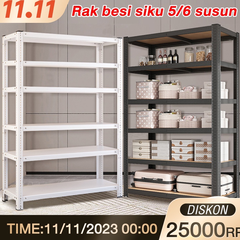 Paling Dicari.. Rak besi siku 5/6 susun Rak Gudang Rak supermarket rak dapur Rak besi serbaguna Rak 
