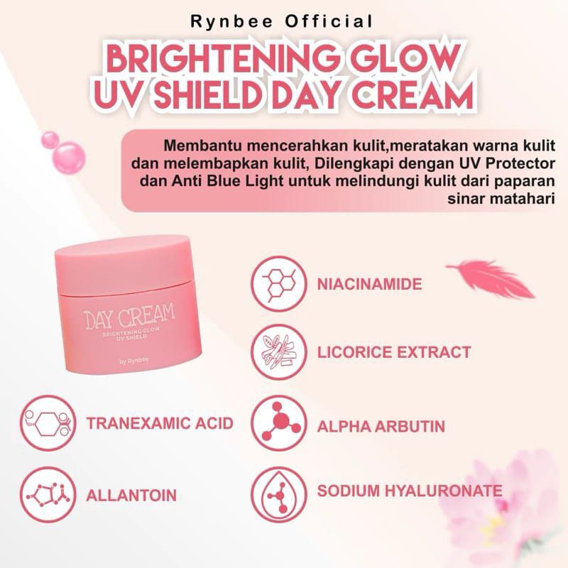 Brightening glow uv shield day cream by rynbee