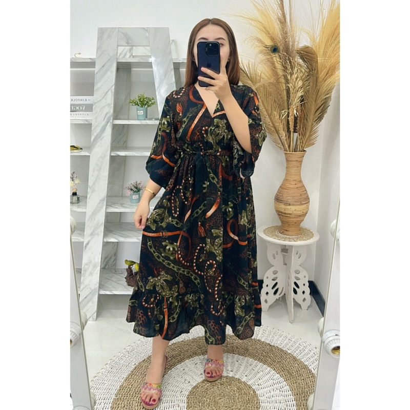 ANC Fashion Bali | ALSAVA DRESS RANTAI RAMPLE ORIGINAL GRADE UP