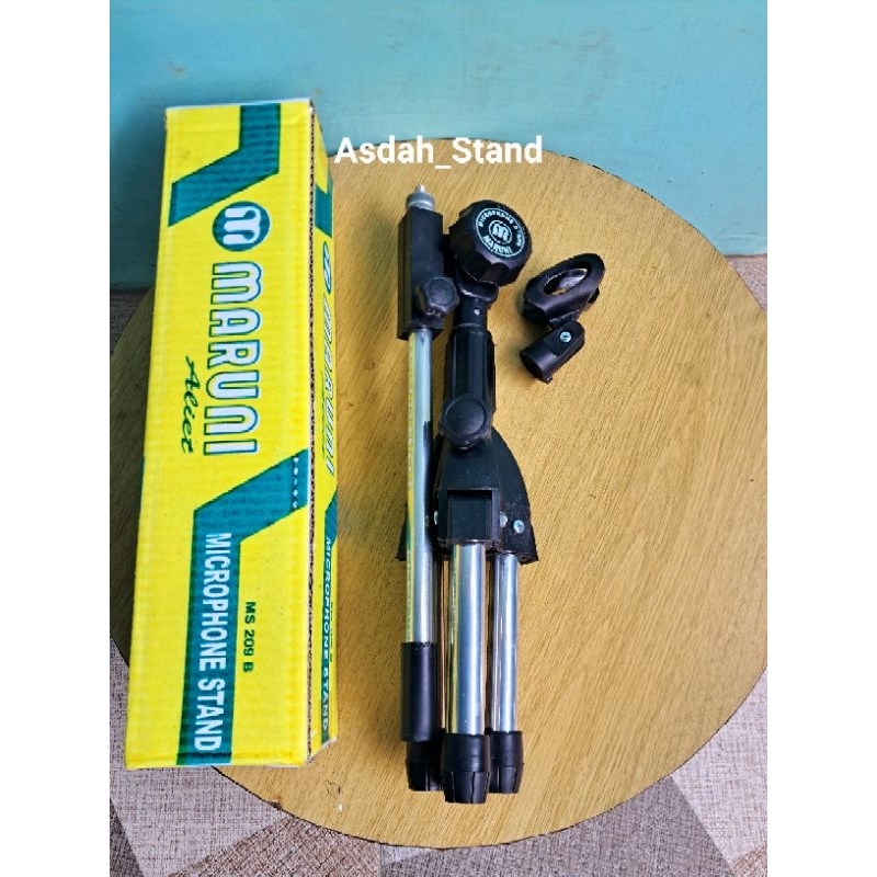 stand mic pendek maruni plus holdermic / Stand Microphone Pendek Besi Tebal