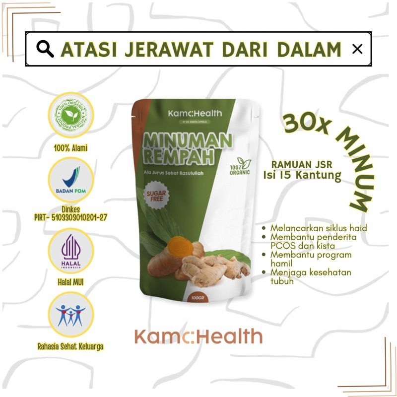 

KAMA HEALTH - Minuman REMPAH JSR / Ramuan Cinta/Minuman Sehat Pendukung Promil