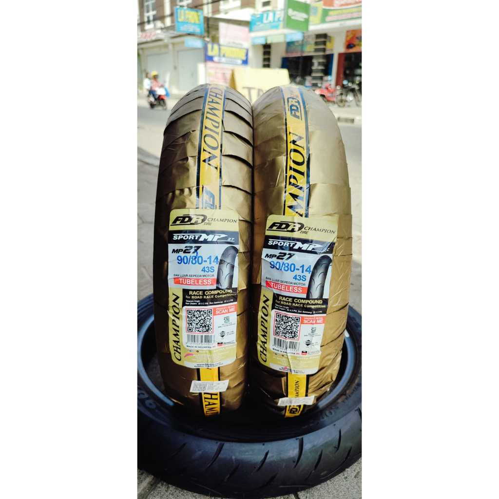Ban motor FDR MP27 ring 14 ukuran 90/80-14 TUBBELES