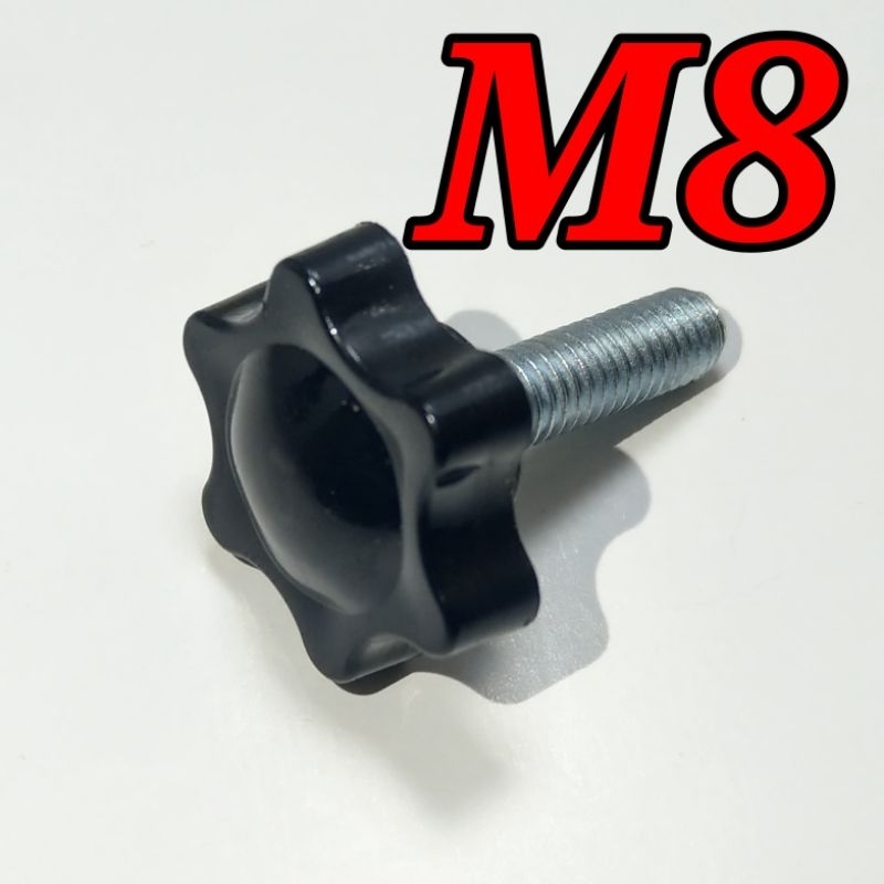 baut knob knop star M8